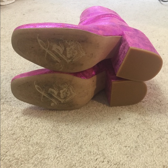 Free people metallic pink leather boots 39 - Picture 7 of 8